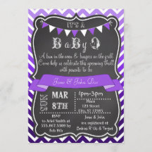Ombre Chevron Chalkboard BabyQ Purple