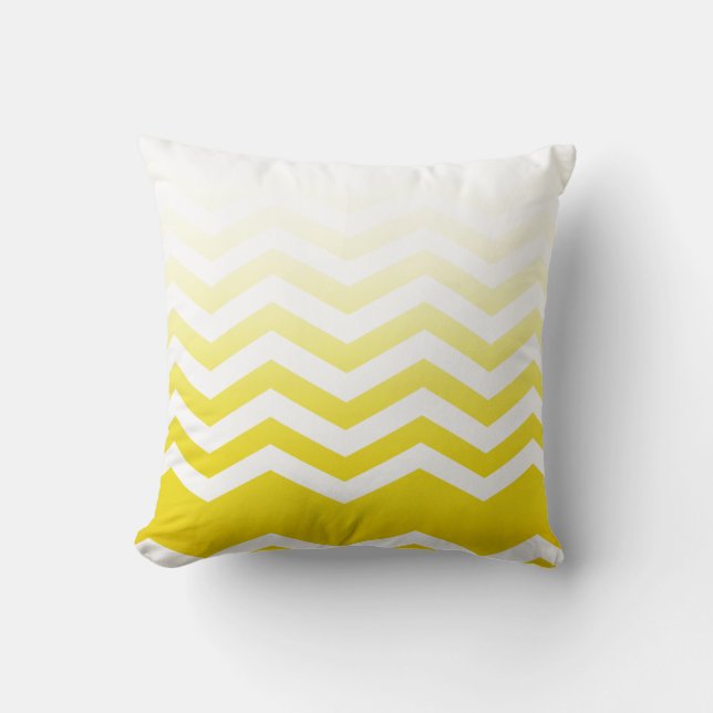 Ombre Chevron Style! yellow Cushion (Front)