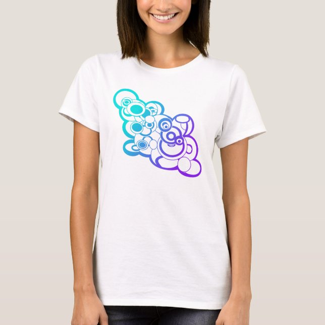 Ombre Cloud Design T-Shirt (Front)