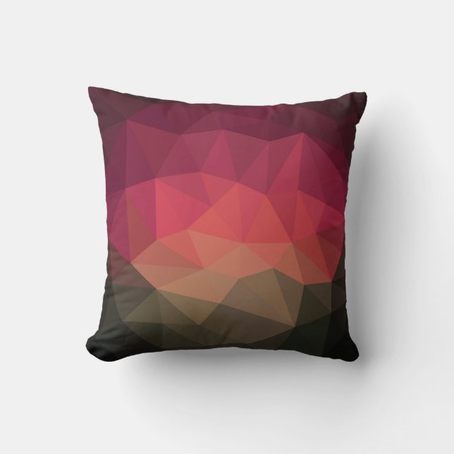 Ombre crystal effect geometric modern design cushion (Front)
