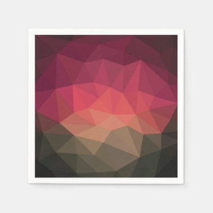 Ombre crystal effect geometric modern design napkin