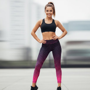 Ombre Dot Pattern Leggings for Women
