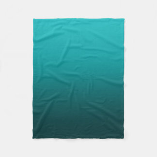 Ombre Fade | teal Fleece Blanket