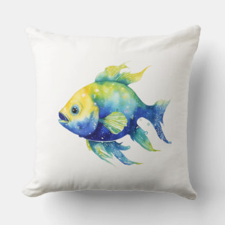 Ombre Fish Large Cushion