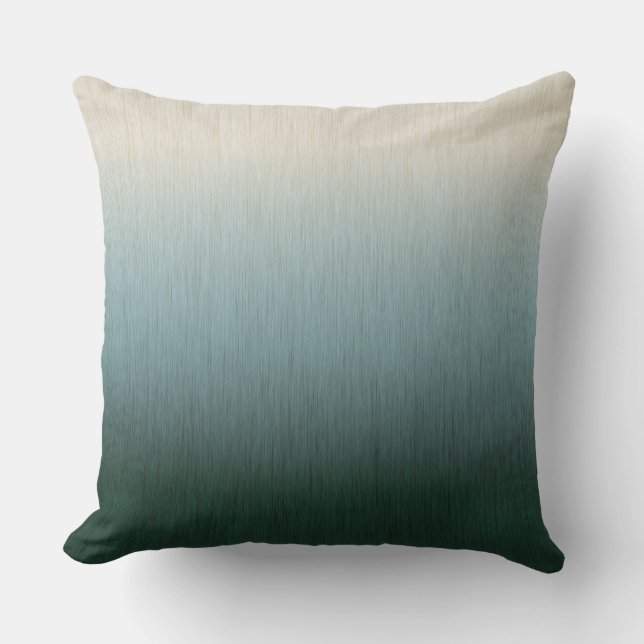 Ombre Forest Green Cream Cushion (Front)