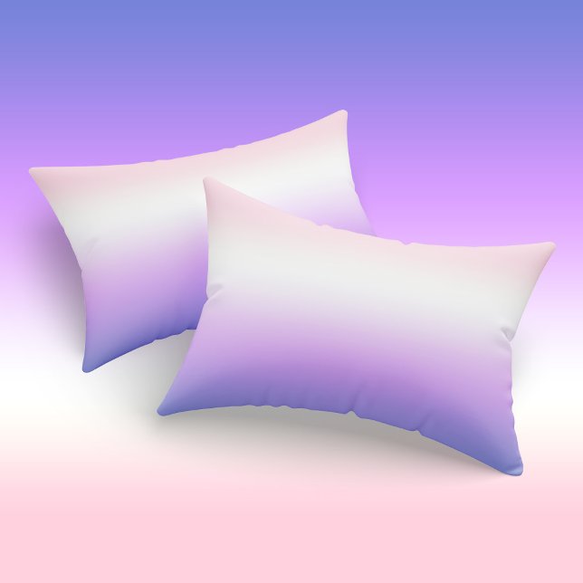 Ombre Girls Pastel Pink White Purple Gradient Pillowcase (Creator Uploaded)