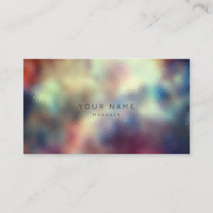 Ombre Glass Teal Been Navy Red Appointment Card