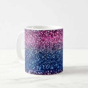 Ombre Glitter Purple Blue Coffee Mug