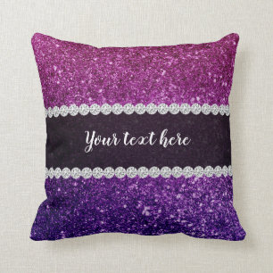 Ombre glitter sparkling cushion