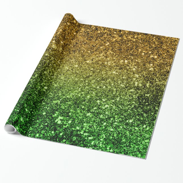 Ombre glitter sparkling wrapping paper (Unrolled)