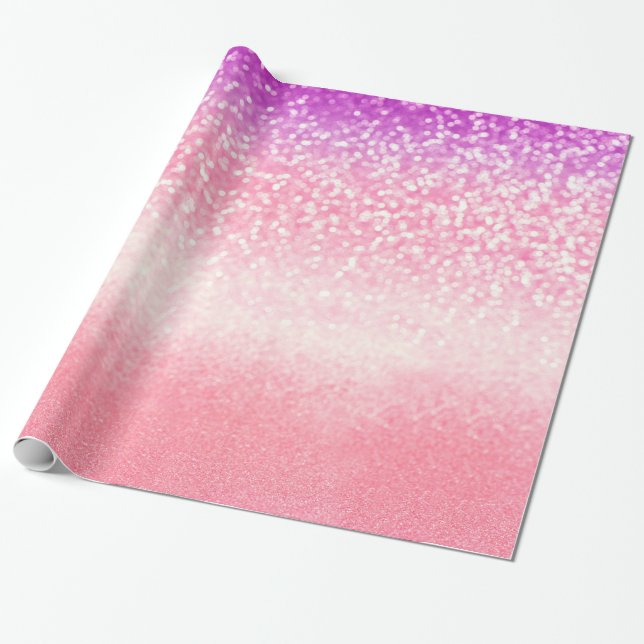 Ombre Glitter Wrapping Paper (Unrolled)