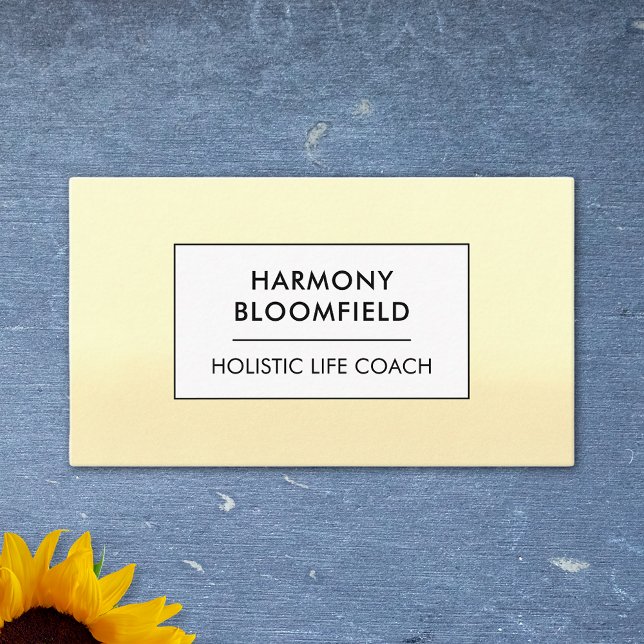 Ombre Glow Wellness Holistic Life Coach Zen Healer Business Card (Creator Uploaded)