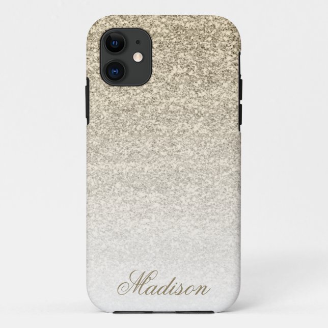 Ombre Gold Glitter iPhone 5/5s Case (Back)