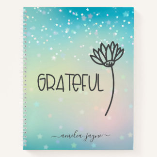 Ombre Grateful Flower Gratitude Journal Notebook