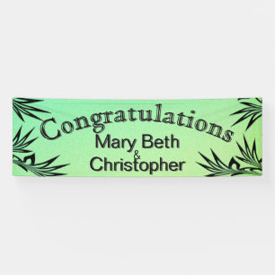 Ombre Green Congratulations with Names Banner