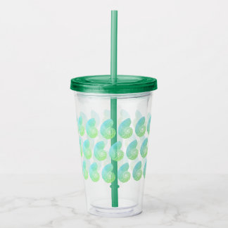 Ombre Green Nautilus Tumbler - dark green lid
