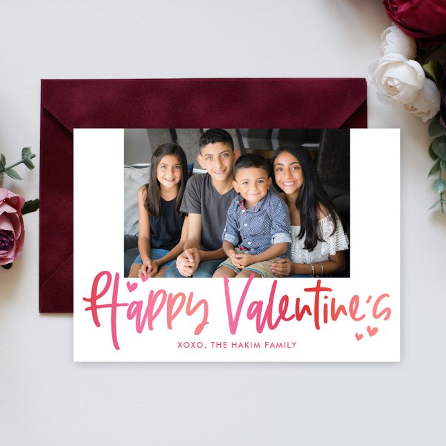 Ombre Greeting Valentine's Day Photo Card (Creator Uploaded)
