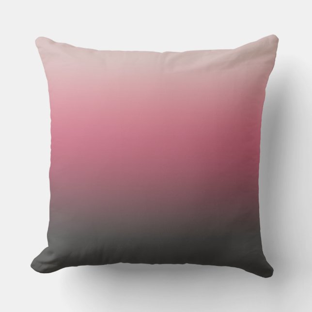Ombre Grey Pink Light Cream Gradient Cushion (Front)
