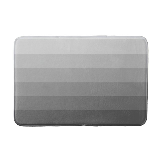 Ombre Grey Tones Gradient  Bath Mat (Front)