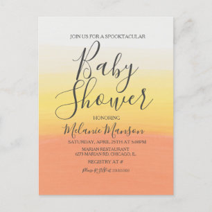 Ombre Halloween Candy Corn Baby Shower  Postcard