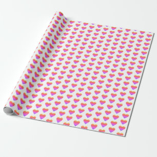 Ombre Heart Pattern Wrapping Paper