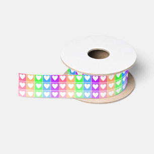 Ombre Hearts Satin Ribbon