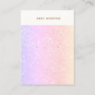 Ombre Holographic Rainbow Glitter Earring Holder Business Card