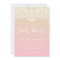 Ombre Lace Pattern Sunset Baby Shower Invitation