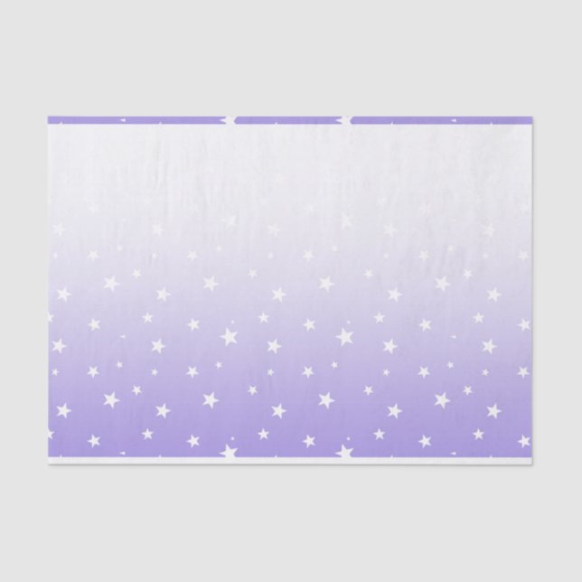 Ombre Lavender Stars Tissue Paper (Front)