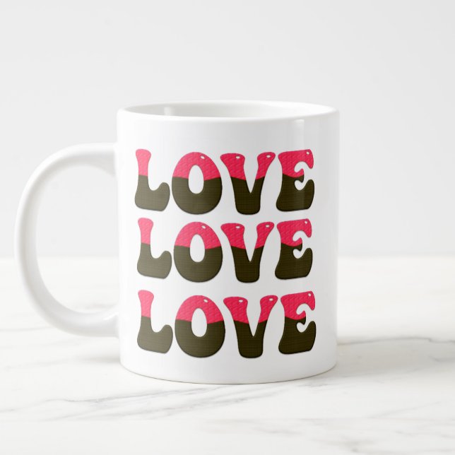 Ombre Love  Large Coffee Mug (Left)