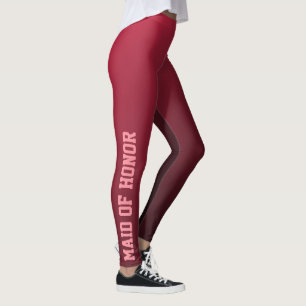 Ombre Maid of Honour Burgundy Leggings