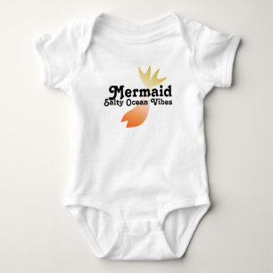 Ombre Mermaid Ocean Salty Mermaids Vibes Baby Bodysuit