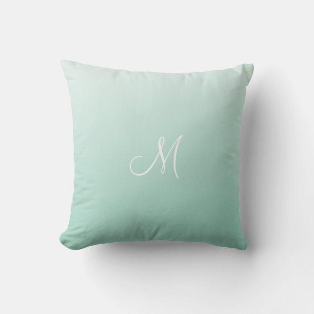 Ombre Mint Green Cushion (Front)