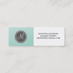 Ombre Mint Green Mini Business Card