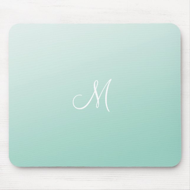 Ombre Mint Green Mouse Pad (Front)