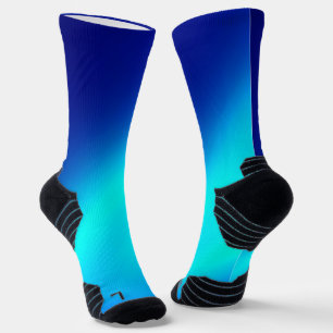 Ombre Moonlight Double Stripe blue turquoise  Socks