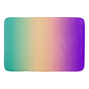 Ombre , multicolored bath mat