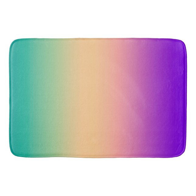 Ombre , multicolored bath mat (Front)