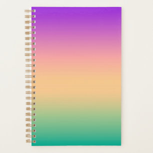Ombre , multicolored planner