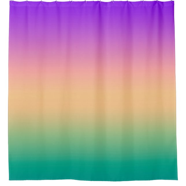 Ombre , multicolored shower curtain (Front)
