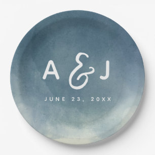 Ombre Nothing Fancy Just Love Brush Typography Paper Plate