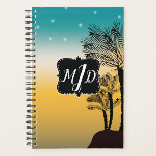 Ombre Palm Tree with Stars Colourful Planner
