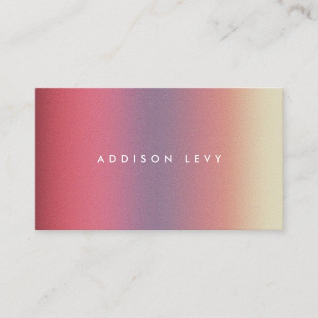 Ombre Pastel Contemporary Minimalist Appointment Card (Front)