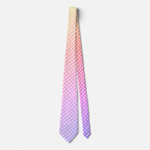 "Ombre Pastel Rainbow Gingham Check" Neck Tie