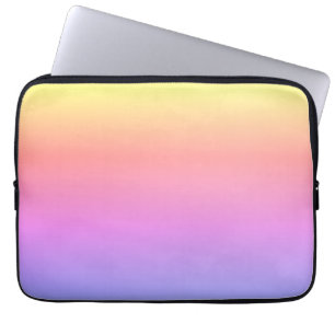 Ombré Pastel Rainbow Yellow Pink Purple 4Jessica Laptop Sleeve