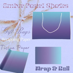 Ombre Pastel Shades Large Gift Bag