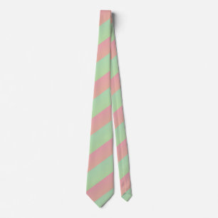 Ombre Pastel Watermelon Multi Diagonal Stripes Tie
