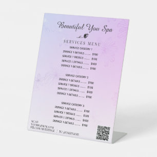 *~* Ombre Patel Rainbow Table Pedestal Sign