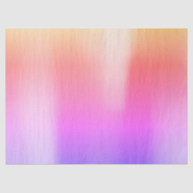 Ombre Peach Rose Gold Pink Candy Glam Metallic Tissue Paper (Front)