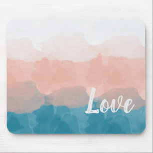 Ombre Pink and Blue Love Graceful Gradient Mouse Pad